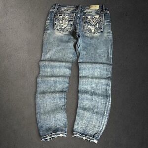 Y2K 2000s‎ Miss Me Grunge Indie Embroidered Denim Jeans